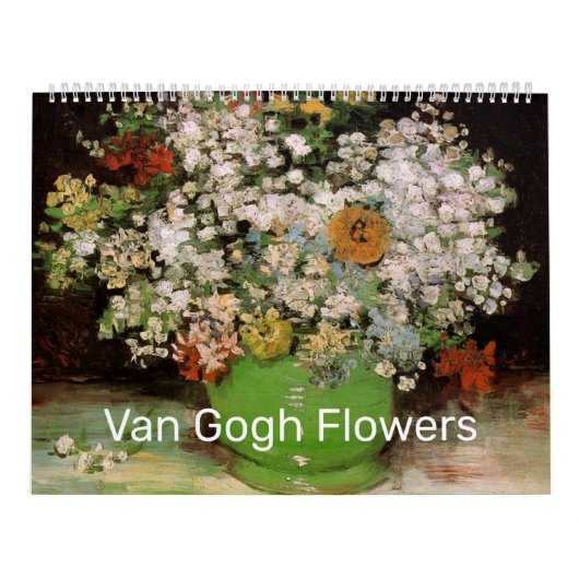 フィンセント・ファン・ゴッホ 花の絵画 カレンダー (カバー)