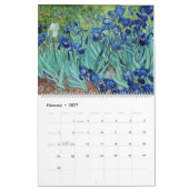 フィンセント・ファン・ゴッホ 花の絵画 カレンダー (2月 2027)