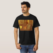 フィンセント・ファン・ゴッホ - 花瓶の画筆の静物画 Tシャツ (正面フル)