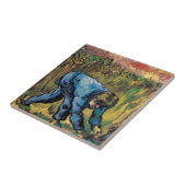 フィンセント・ファン・ゴッホ - 鉈を持つ刈り入れ人 - 美術品 タイル (側面)