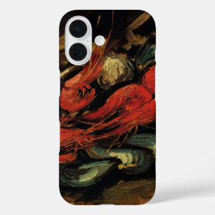 フィンセント・ファン・ゴッホ - 静物画 ムール貝とエビ iPhone 16ケース