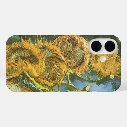 フィンセント・ファン・ゴッホ - 静物画:切り取られたひまわり4本 Case-Mate iPhoneケース (裏面 (横))