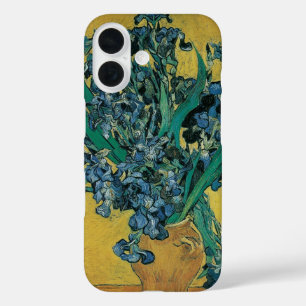 フィンセント・ファン・ゴッホ - 黄色い背景のアイリスと花瓶 iPhone 16ケース