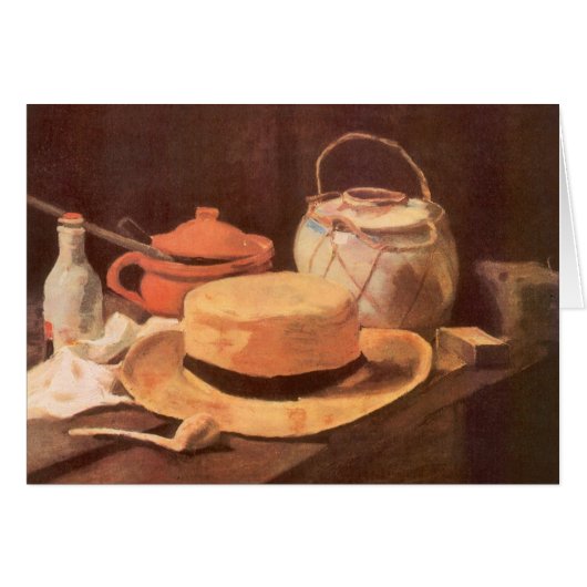 フィンセント・ファン・ゴッホ - 黄色い麦わら帽子の静物画 (正面横)
