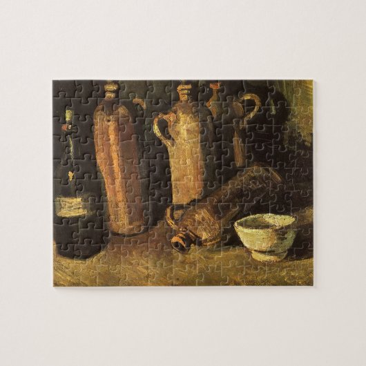 フィンセント・ファン・ゴッホ - 4つの石の瓶のある静物画 ジグソーパズル (横)