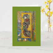 フィンセント・ファン・ゴッホ- LaのCourtisaneのバースデー・カード カード (黄色い花)