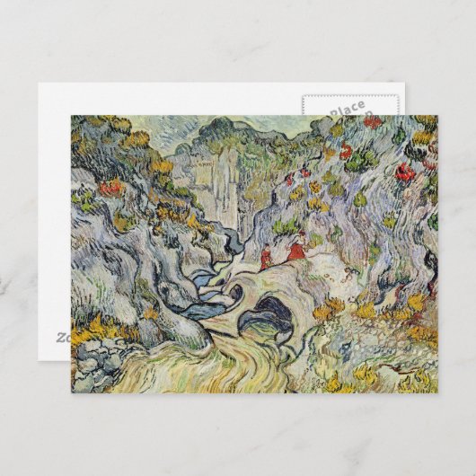 フィンセント・ファン・ゴッホ| Peyrouletsの峡谷 ポストカード (正面/裏面)