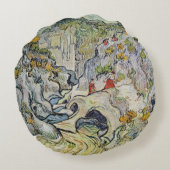 フィンセント・ファン・ゴッホ| Peyrouletsの峡谷 ラウンドクッション (裏面)