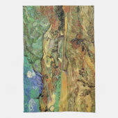 フィンセント・ヴァン・ゴッホによって囲まれた小麦畑w農夫 キッチンタオル (縦)