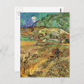 フィンセント・ヴァン・ゴッホによって囲まれた小麦畑w農夫 ポストカード (正面/裏面)
