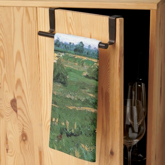 フィンセント・ヴァン・ゴッホによるヘイヤックと小麦畑 キッチンタオル (三つ折り)
