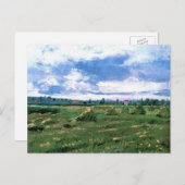 フィンセント・ヴァン・ゴッホによるヘイヤックと小麦畑 ポストカード (正面/裏面)