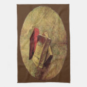 フィンセント・ヴァン・ゴッホによる三冊の本で静物詩 キッチンタオル (縦)