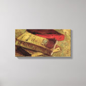 フィンセント・ヴァン・ゴッホによる三冊の本で静物詩 キャンバスプリント (正面)