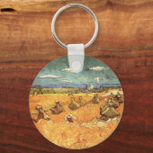 フィンセント・ヴァン・ゴッホによる刈り取り機と小麦の積み重ね キーホルダー (正面)