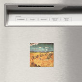 フィンセント・ヴァン・ゴッホによる刈り取り機と小麦の積み重ね マグネット (インサイチュ (食洗機))