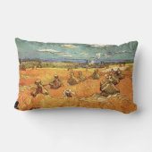 フィンセント・ヴァン・ゴッホによる刈り取り機と小麦の積み重ね ランバークッション (裏面)