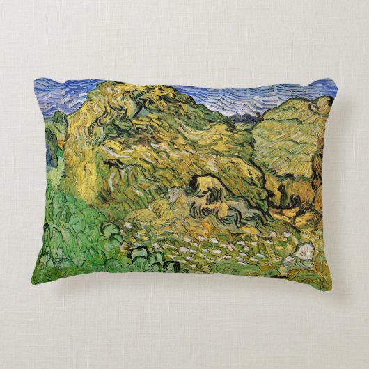 フィンセント・ヴァン・ゴッホによる小麦の積み上げ場 アクセントクッション (裏面)