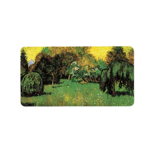 フィンセント・ヴァン・ゴッホによる詩人の庭 ラベル (正面)