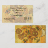 フィンセント・ヴァン・ゴッホによる15のヒマワリの花瓶 名刺 (正面/裏面)