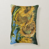 フィンセント・ヴァン・ゴッホによる4つのカットヒマワリ アクセントクッション (裏面(縦))