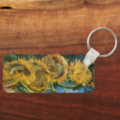 フィンセント・ヴァン・ゴッホによる4つのカットヒマワリ キーホルダー (正面)