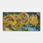 フィンセント・ヴァン・ゴッホによる4つのカットヒマワリ デスクマット (正面)