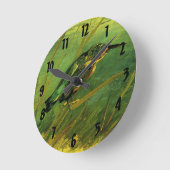 フィンセント・ヴァン・ゴッホのキングフィッシャー ラウンド壁時計 (傾斜)