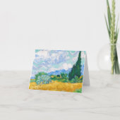 フィンセント・ヴァン・ゴッホのサイプレス付き小麦畑 サンキューカード (正面)