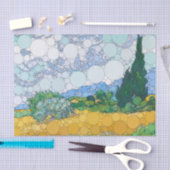 フィンセント・ヴァン・ゴッホの後のサイプレス付き小麦畑 薄葉紙 (クラフト)