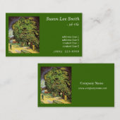 フィンセント・ヴァン・ゴッホの花の栗の木。 名刺 (正面/裏面)