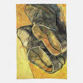 フィンセント・ヴァン・ゴッホの革の下駄のペア キッチンタオル (縦)