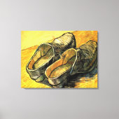 フィンセント・ヴァン・ゴッホの革の下駄のペア キャンバスプリント (正面)