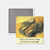 フィンセント・ヴァン・ゴッホの革の下駄のペア マグネット (正面/裏面)