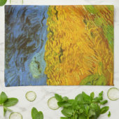 フィンセント・ヴァン・ゴッホ小麦畑とカラス キッチンタオル (折り畳み)