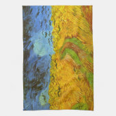 フィンセント・ヴァン・ゴッホ小麦畑とカラス キッチンタオル (縦)