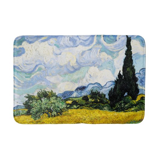 フィンセント・ヴァン・ゴッホ小麦畑(1889年) バスマット (正面)