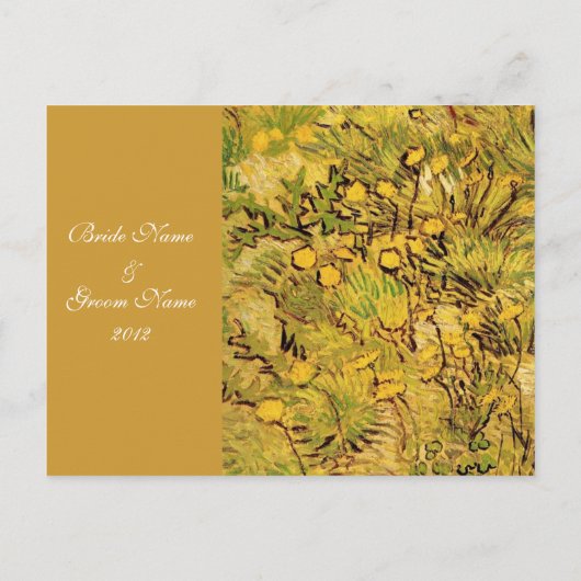 フィンセント・ヴァン・ゴッホ黄花畑 インビテーションポストカード (裏面)