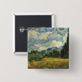 フィンセント・ヴァン・ゴッホ・サイプレスの小麦畑 缶バッジ (正面&裏面)