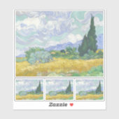 フィンセント・ヴァン・ゴッホ、サイプレス付き小麦畑 シール (シート)