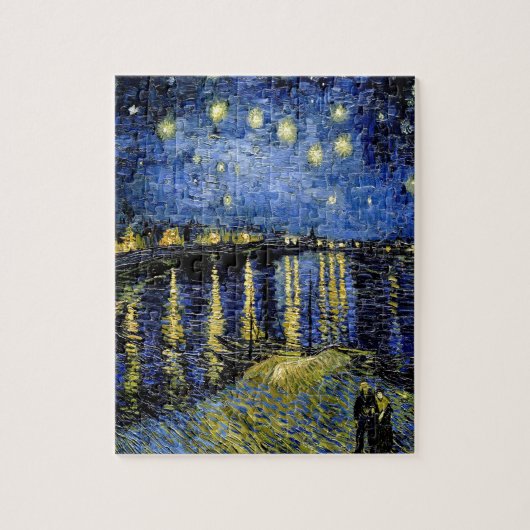 フィンセント・ヴァン・ゴッホ・スター・ナイト・オーバー・ザ・ローネ1888 ジグソーパズル (縦)