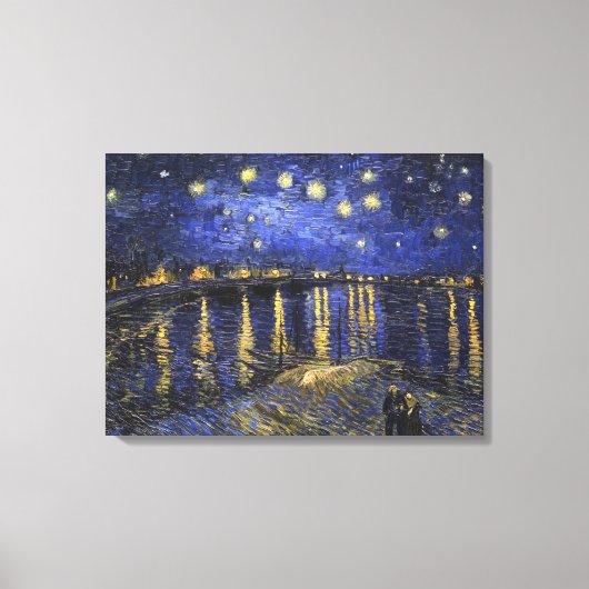 フィンセント・ヴァン・ゴッホ・スター・ナイト・オーバー・ザ・ローネ キャンバスプリント (正面)