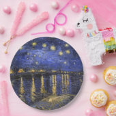 フィンセント・ヴァン・ゴッホ・スター・ナイト・オーバー・ザ・ローネ ペーパープレート (パーティー)