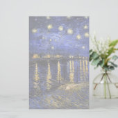 フィンセント・ヴァン・ゴッホ・スター・ナイト・オーバー・ザ・ローネ 便箋 (スタンド正面)