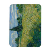 フィンセント・ヴァン・ゴッホ、ヒノキと緑の小麦畑 マグネット (縦)