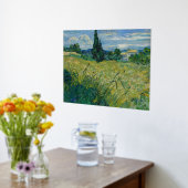 フィンセント・ヴァン・ゴッホ、ヒノキと緑の小麦畑 箔ポスター (レイダウン (キッチン))