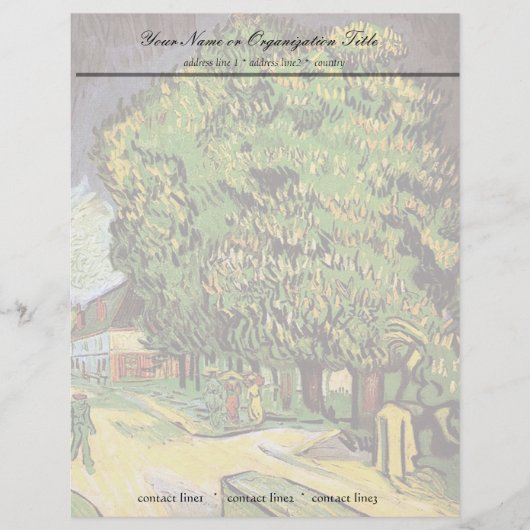 フィンセント・ヴァン・ゴッホ・ブロッサムのクリの木。 レターヘッド (正面)