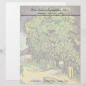 フィンセント・ヴァン・ゴッホ・ブロッサムのクリの木。 レターヘッド (正面/裏面)