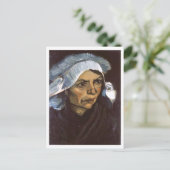 フィンセント・ヴァン・ゴッホ・ホワイトキャップの農夫の女性 ポストカード (スタンド正面)