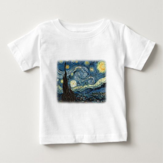 フィンセント・ヴァン・ゴッホ、星空の夜。有名な芸術。 ベビーTシャツ (正面)